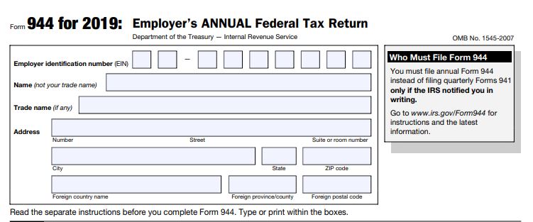 IRS Form 944