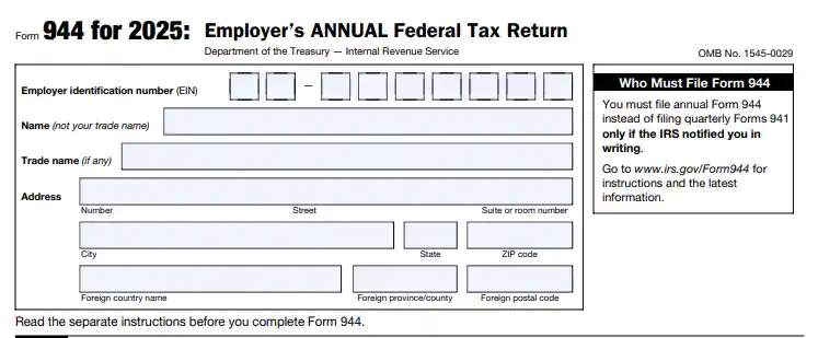IRS Form 944