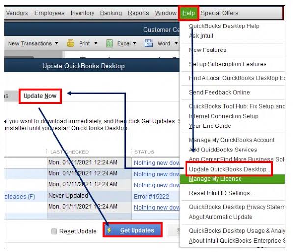 Get Updates in QuickBooks