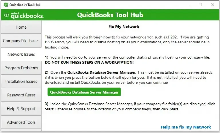 Network Issues in Tool Hub