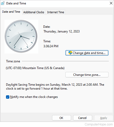 Check the System Date and Time