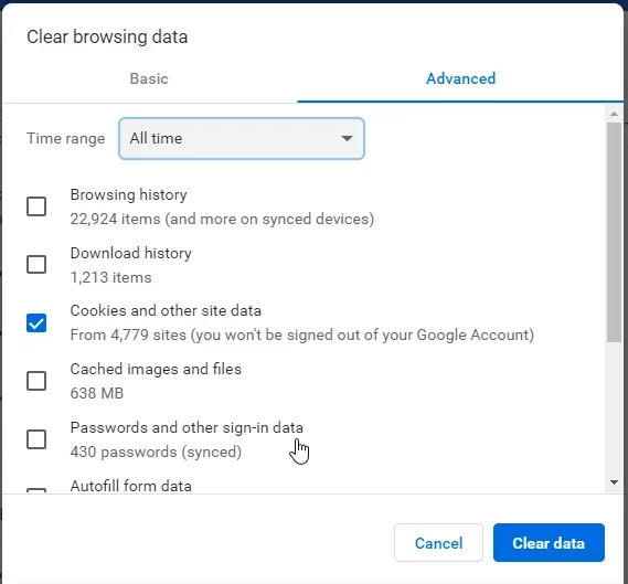 Clear Your Browser Cache and Cookies