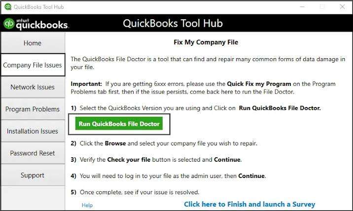 File Doctor in QuickBooks