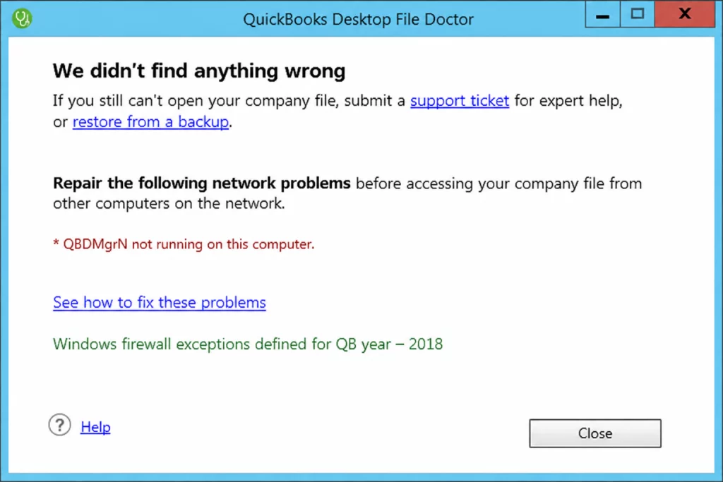 QBDBMgrN Not Running on This Computer Error
