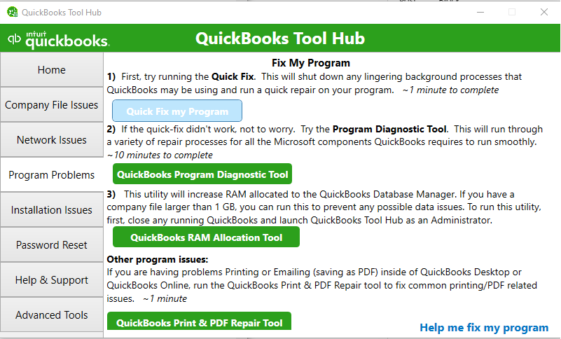 Quick Fix my Program