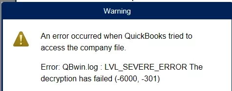 QuickBooks Error 6000 301