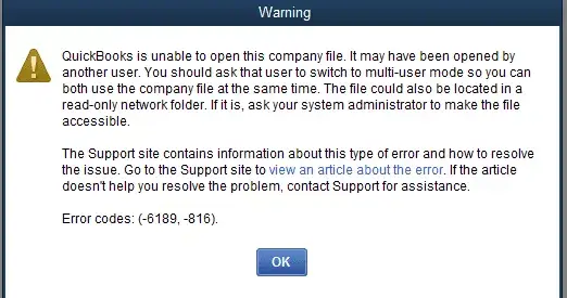 QuickBooks Error 6189