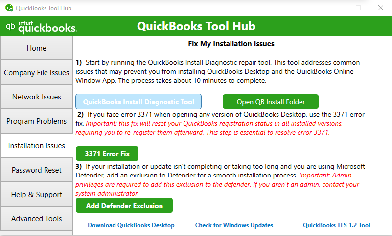 QuickBooks Install Diagnostic Tool