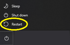 Restart your computer