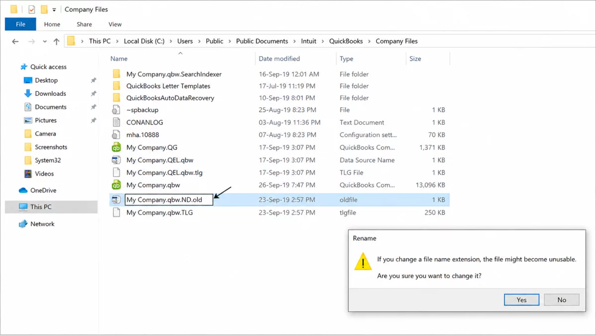 rename .ND and .TLG files