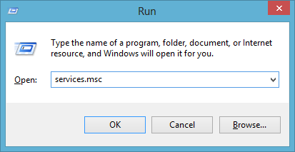 services.msc in run box
