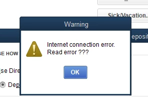 QuickBooks Payroll Internet Connection Error Read Error