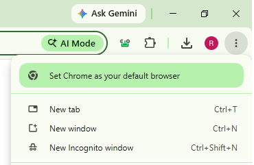 Open a new Incognito window