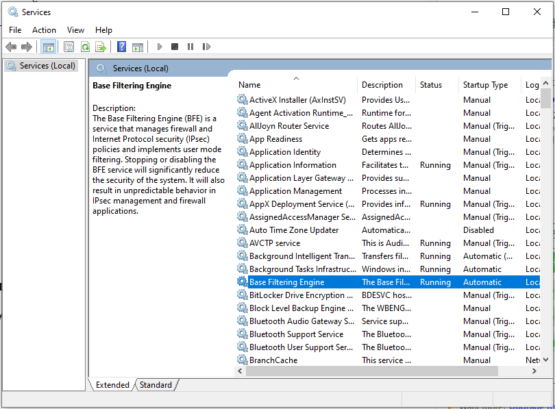Base Filtering Engine