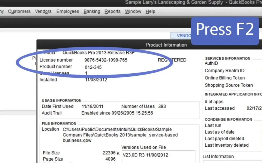 Check Your QuickBooks Version and License Details