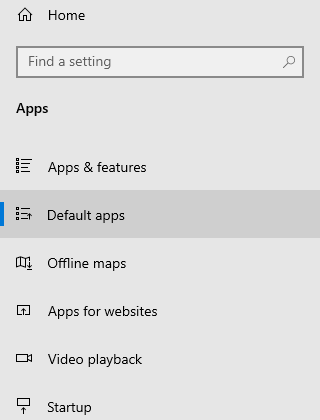 Default apps