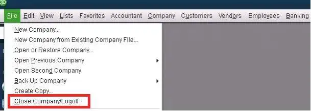 close company/logoff