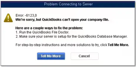 QuickBooks Error 6123, 0