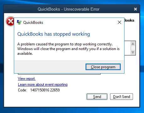 QuickBooks Has Stopped Working