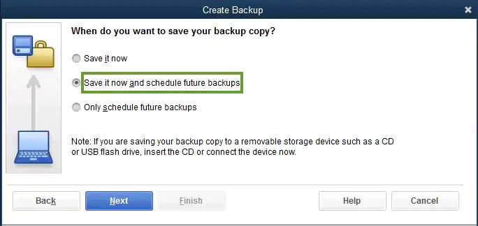 Schedule a Backup