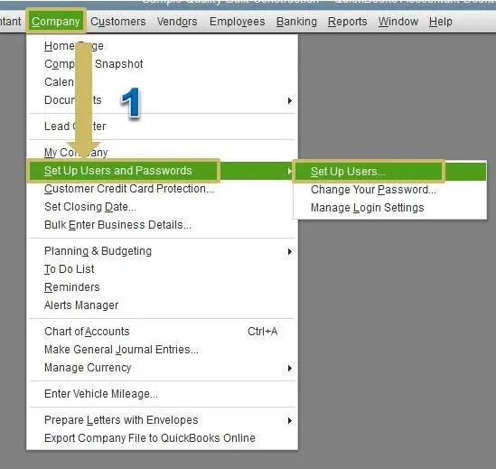 Set Up Users and Passwords