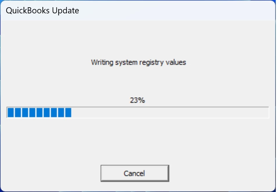 quickbooks update stuck